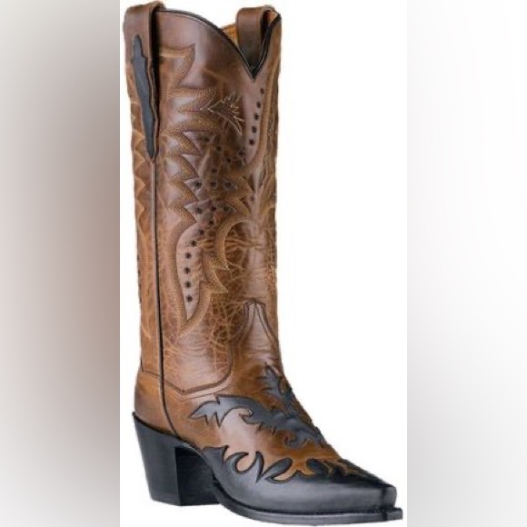 Dan Post Boots - style 3278 - black/brown size: 6.5 - Picture 2 of 5